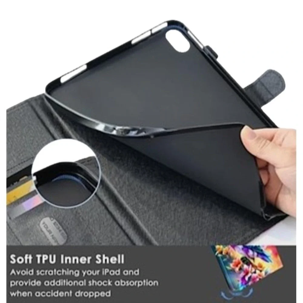 iPad (A16) 11th Generation Case, iPad 10th Generation Case Flowers Hummingbird